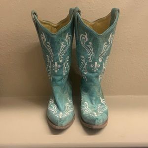 Turquoise/Teal Corral Cowboy Boots Size 7